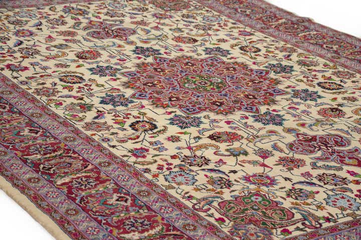 8' 2 x 11' 1 Hand Knotted Mashad Persian Wool Rug