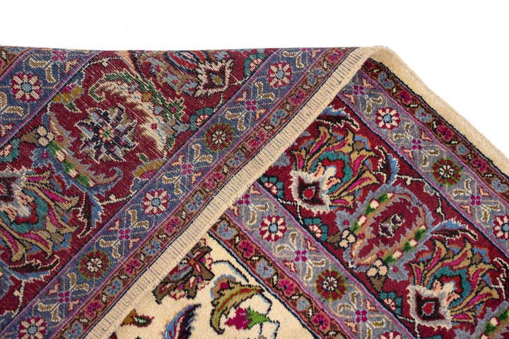 8' 2 x 11' 1 Hand Knotted Mashad Persian Wool Rug