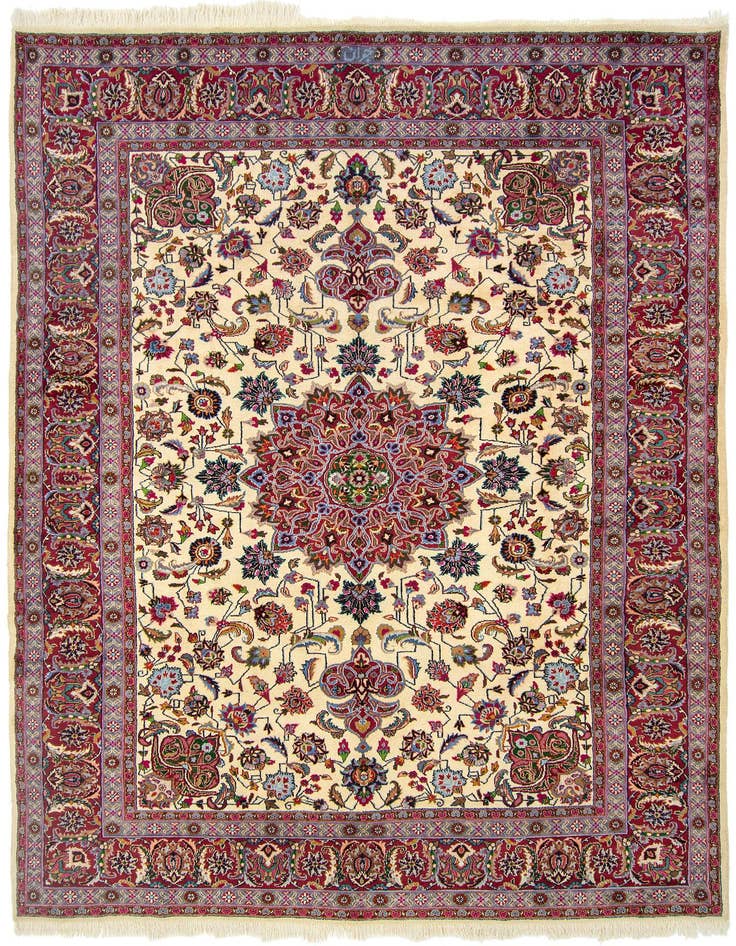 Detail image of 8' 2 x 11' 1 Hand Knotted Mashad Persian Wool Rug