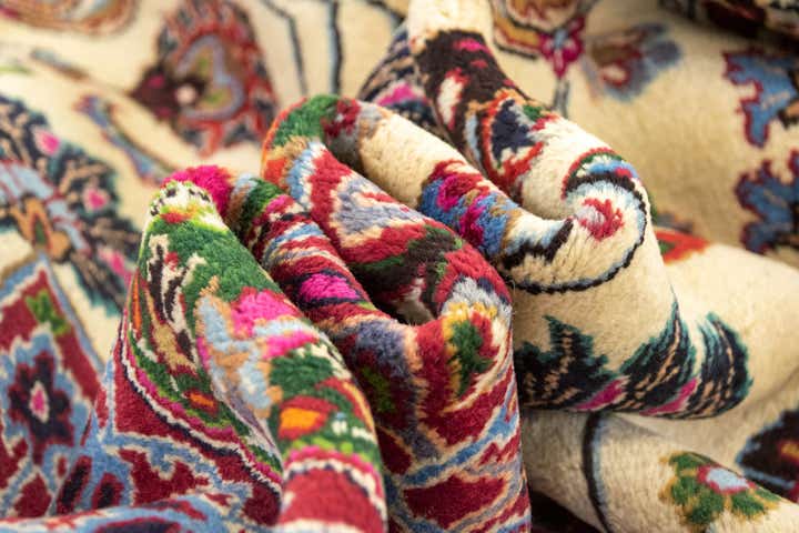 8' 1 x 11' 6 Hand Knotted Mashad Persian Wool Rug