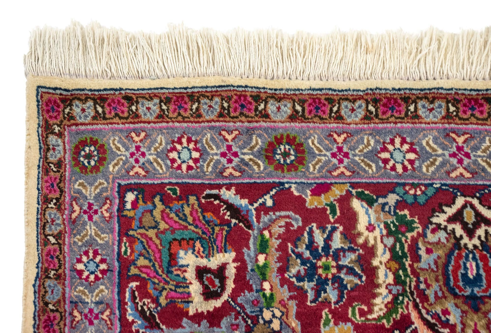 8' 1 x 11' 6 Hand Knotted Mashad Persian Wool Rug