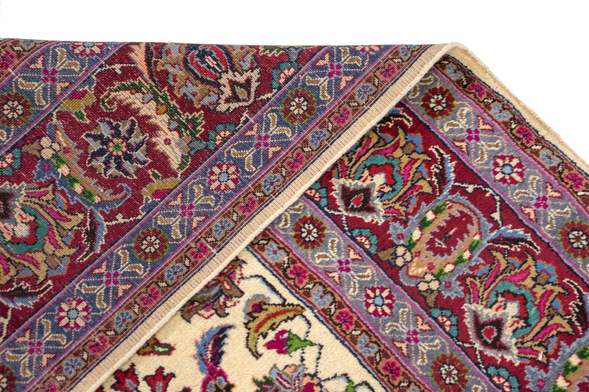 8' 1 x 11' 6 Hand Knotted Mashad Persian Wool Rug