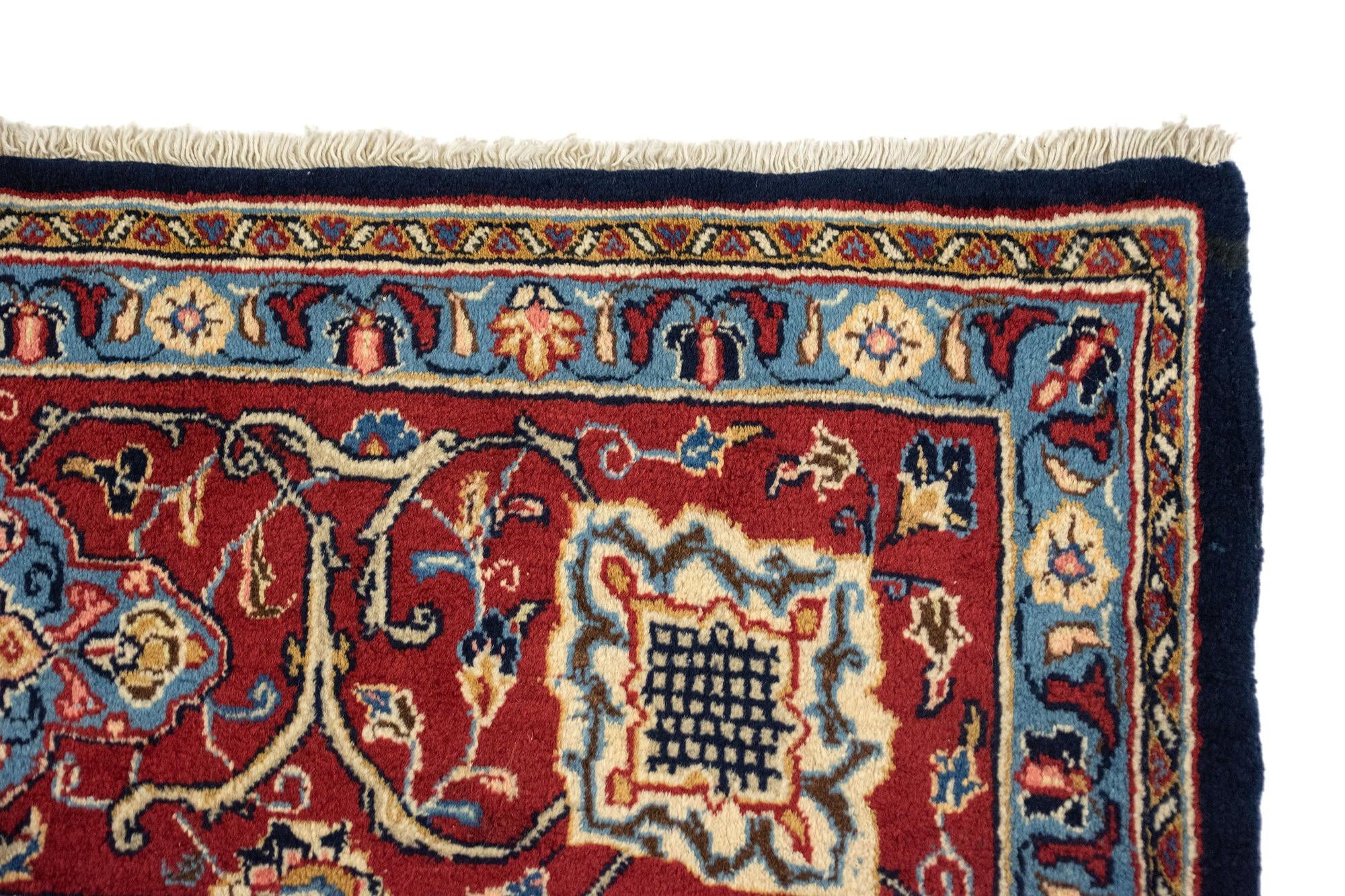 8' 4 x 12' 6 Hand Knotted Mashad Persian Wool Rug