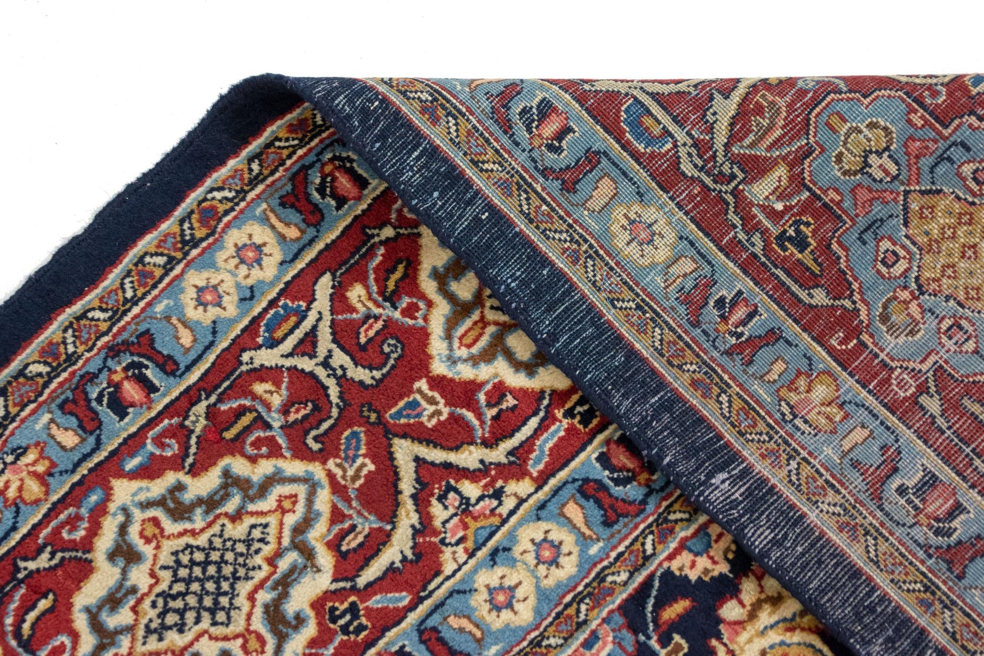 8' 4 x 12' 6 Hand Knotted Mashad Persian Wool Rug