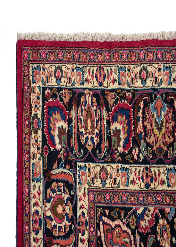 8' 4 x 11' 10 Hand Knotted Mashad Persian Wool Rug