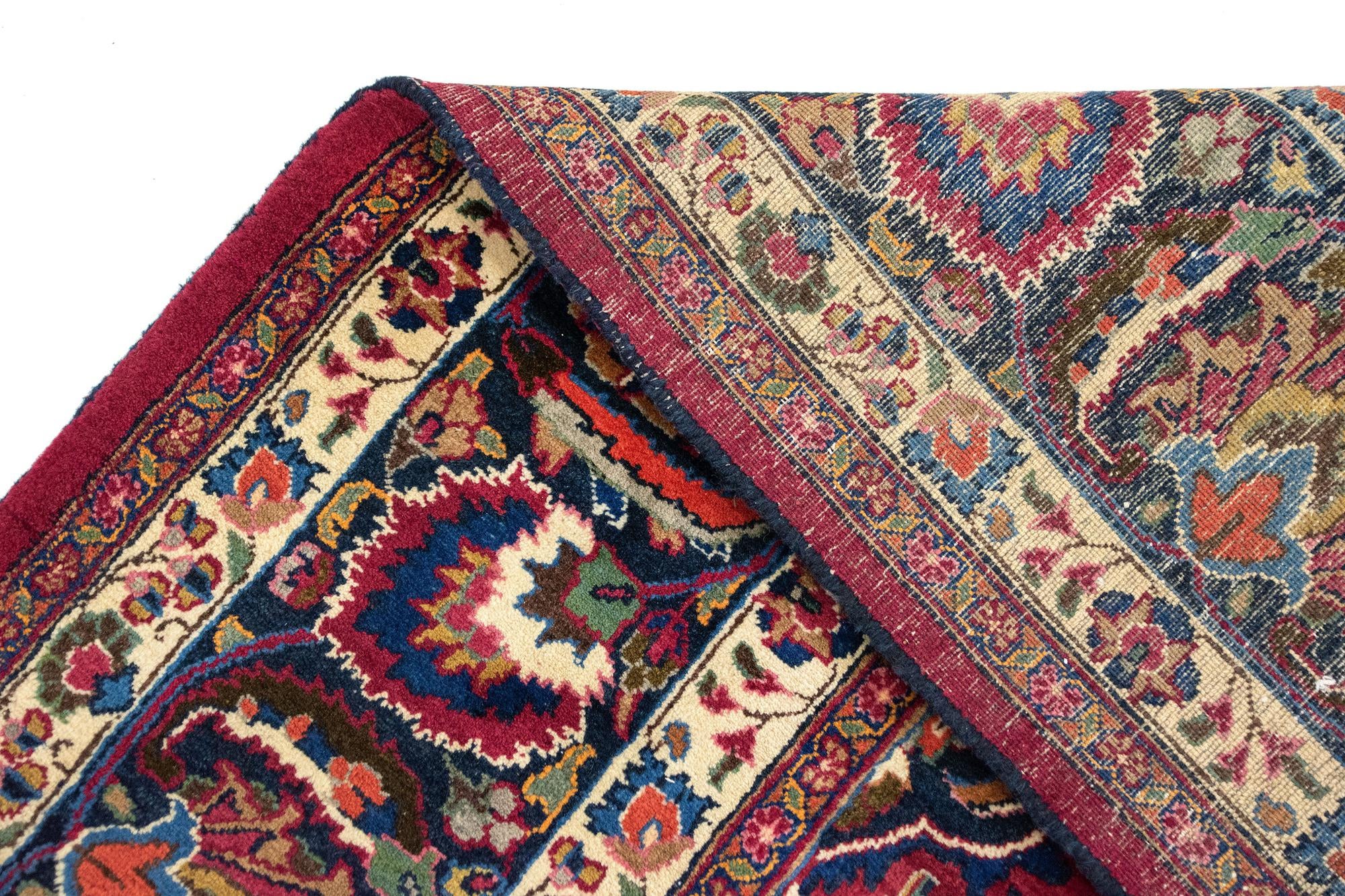 8' 4 x 11' 10 Hand Knotted Mashad Persian Wool Rug