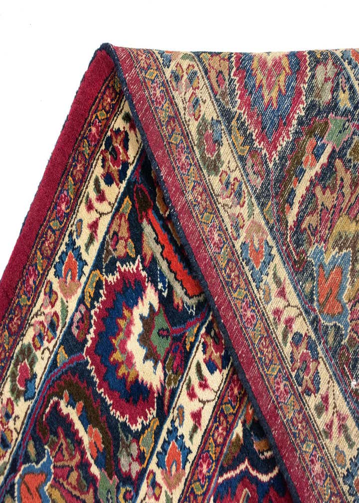 8' 4 x 11' 10 Hand Knotted Mashad Persian Wool Rug