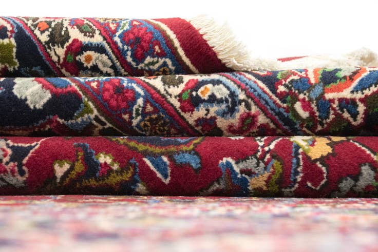 Detail image of 7' 11 x 11' 1 Hand Knotted Mashad Persian Wool Rug