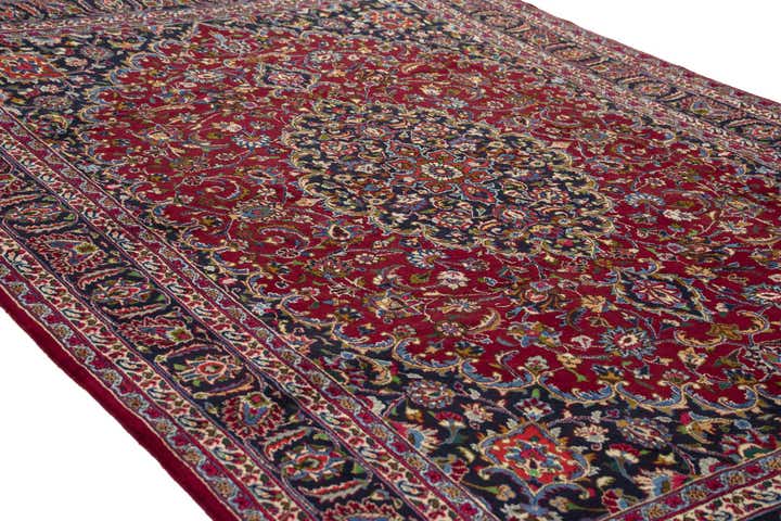 7' 11 x 11' 1 Hand Knotted Mashad Persian Wool Rug