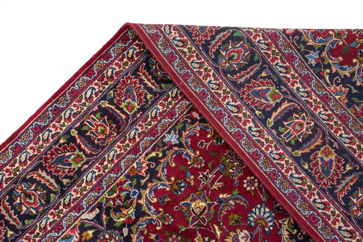 7' 11 x 11' 1 Hand Knotted Mashad Persian Wool Rug