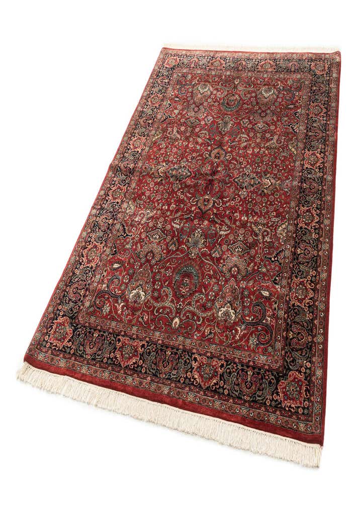 5' 9 x 8' 1 Hand Knotted Mashad Oriental Wool Rug