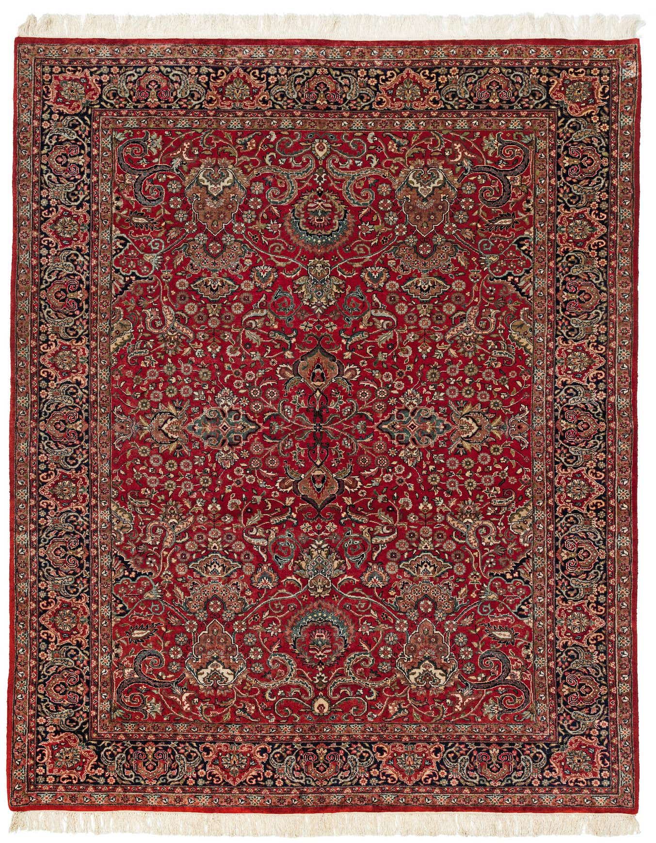 5' 9 x 8' 1 Hand Knotted Mashad Oriental Wool Rug