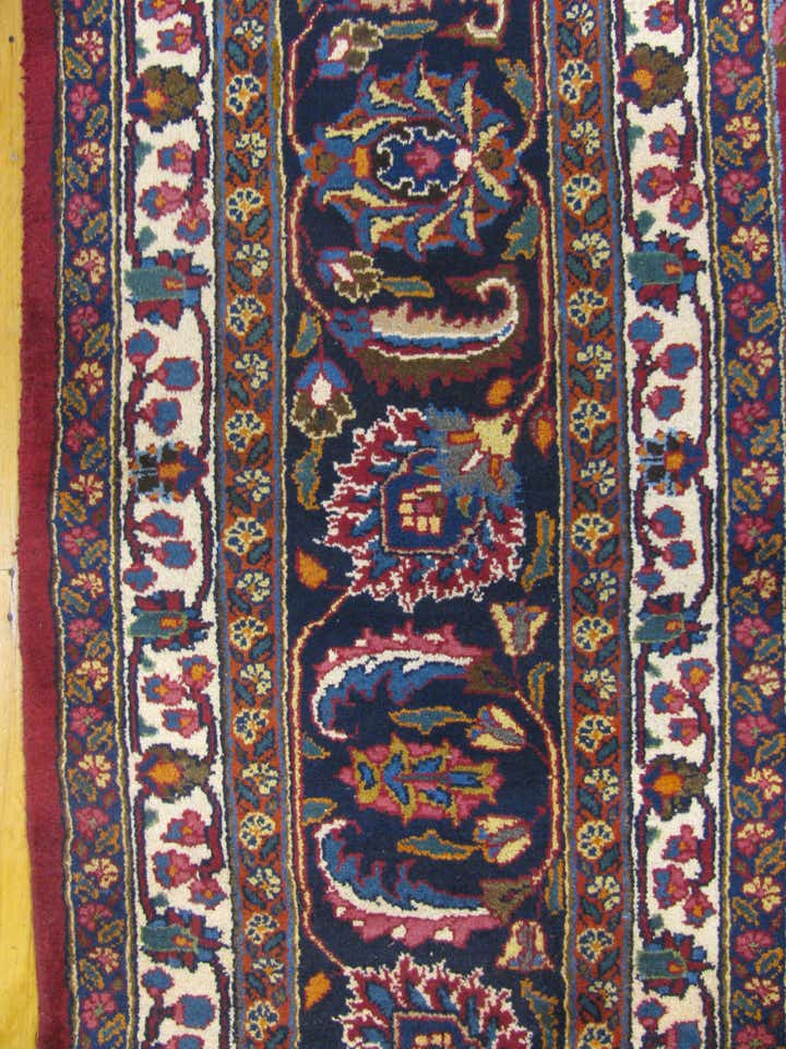 9' 11 x 12' 7 Hand Knotted Mashad Persian Wool Rug