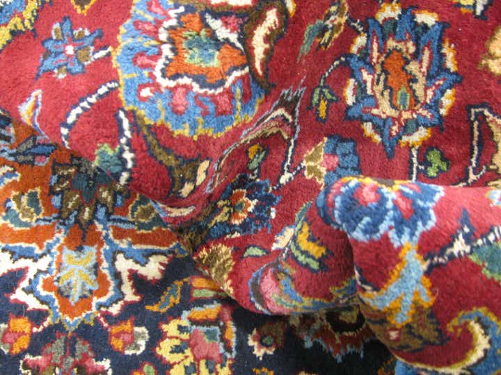 9' 11 x 12' 7 Hand Knotted Mashad Persian Wool Rug