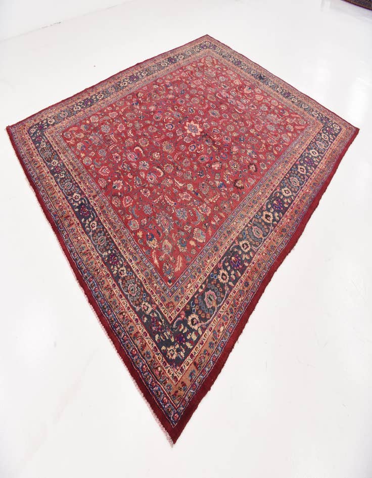 Detail image of 9' 10 x 12' 2 Hand Knotted Mashad Persian Wool Rug