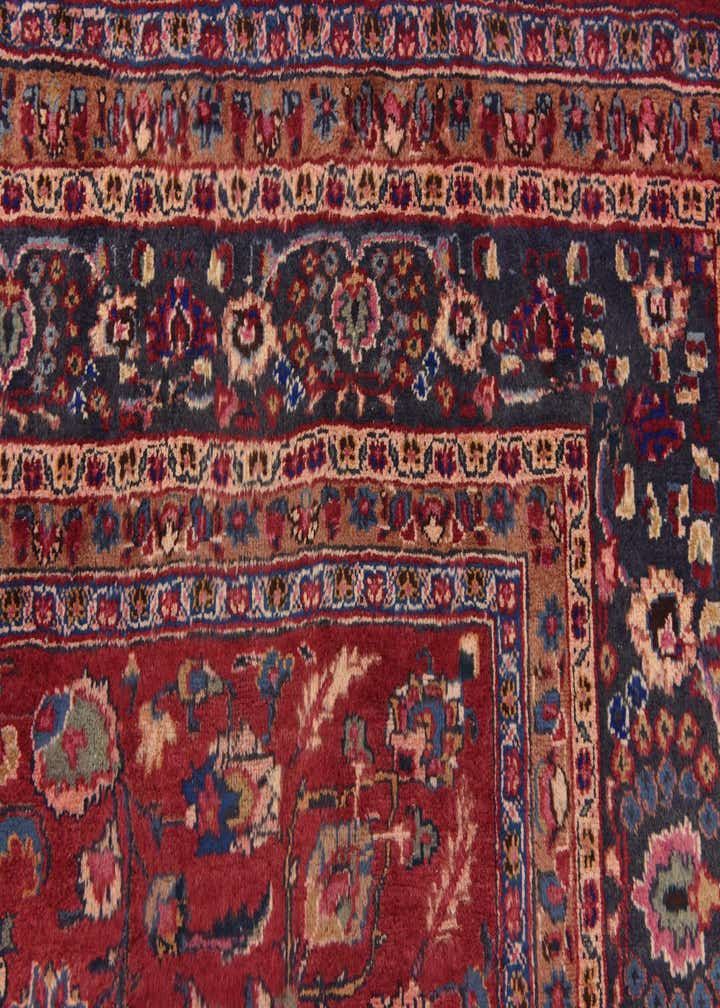 9' 10 x 12' 2 Hand Knotted Mashad Persian Wool Rug