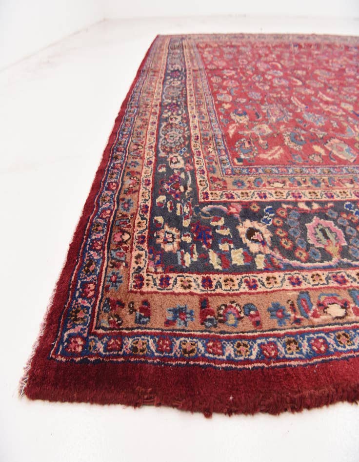 Detail image of 9' 10 x 12' 2 Hand Knotted Mashad Persian Wool Rug