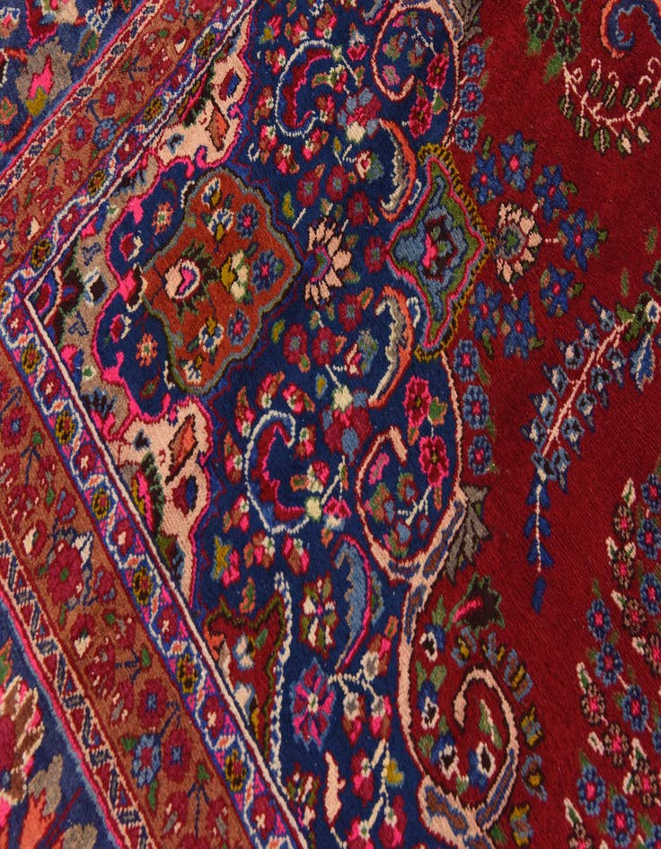 Detail image of 9' 7 x 13' 3  Hand Knotted Mashad Persian Wool Rug