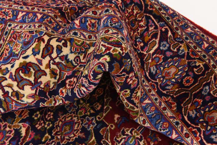 9' 7 x 13' 2 Hand Knotted Mashad Persian Wool Rug