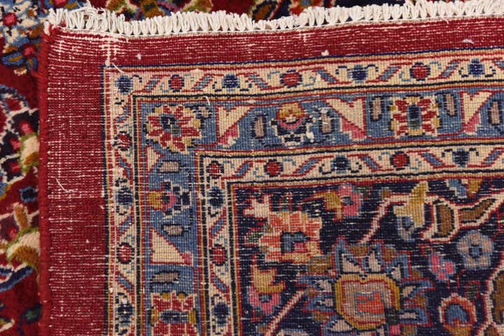 9' 7 x 13' 2 Hand Knotted Mashad Persian Wool Rug