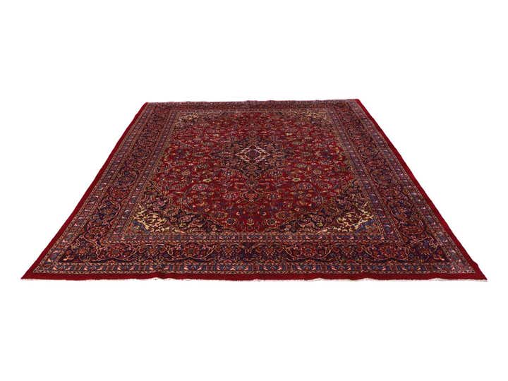 9' 7 x 13' 2 Hand Knotted Mashad Persian Wool Rug