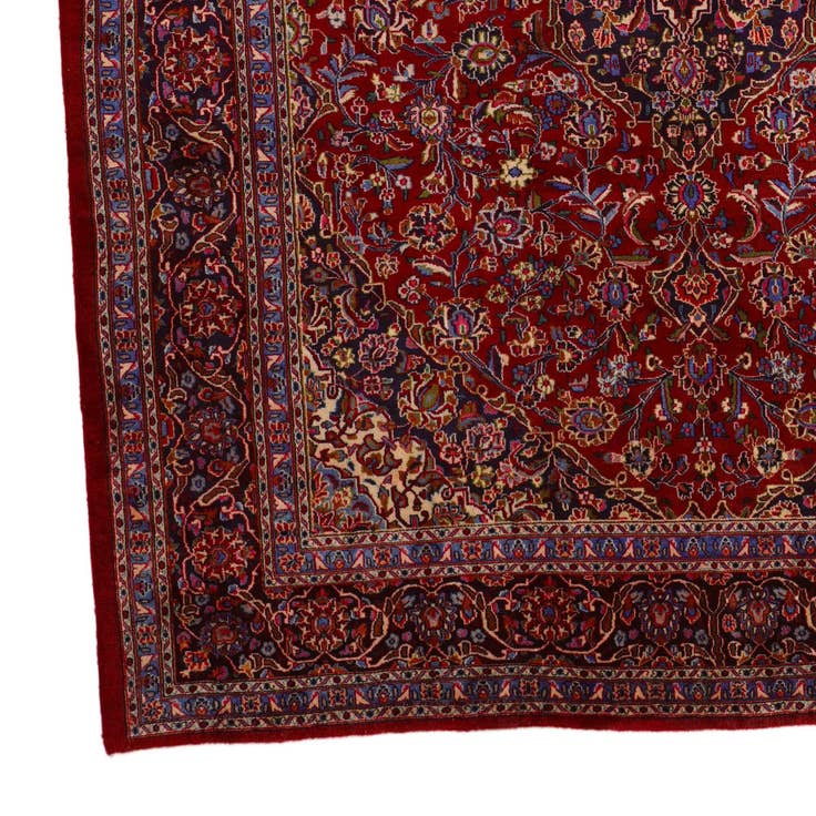 Detail image of 9' 7 x 13' 2 Hand Knotted Mashad Persian Wool Rug