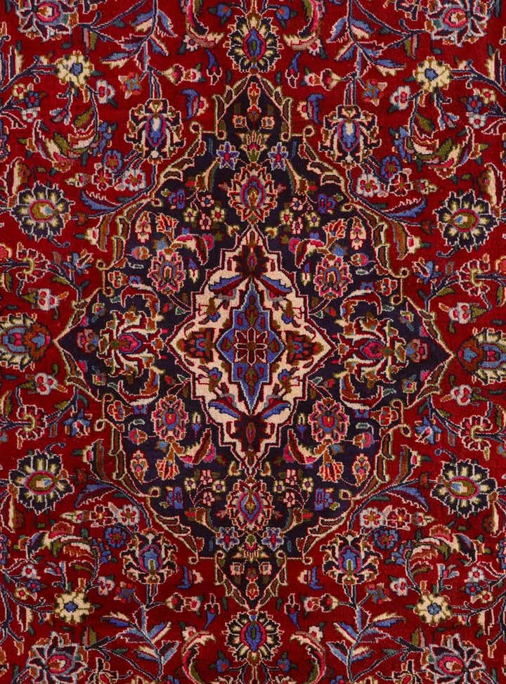 9' 7 x 13' 2 Hand Knotted Mashad Persian Wool Rug