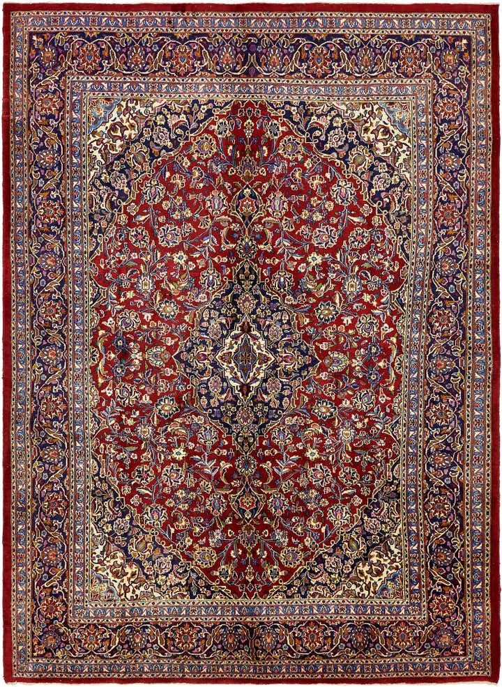 9' 7 x 13' 2 Hand Knotted Mashad Persian Wool Rug