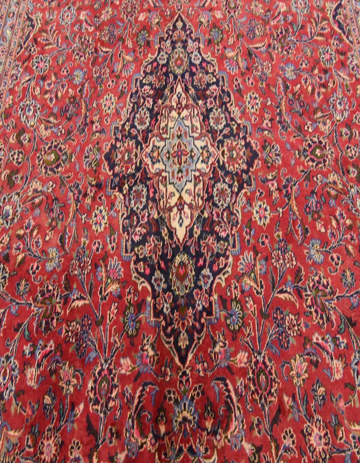 Detail image of 9' 9 x 12' 9 Hand Knotted Mashad Persian Wool Rug