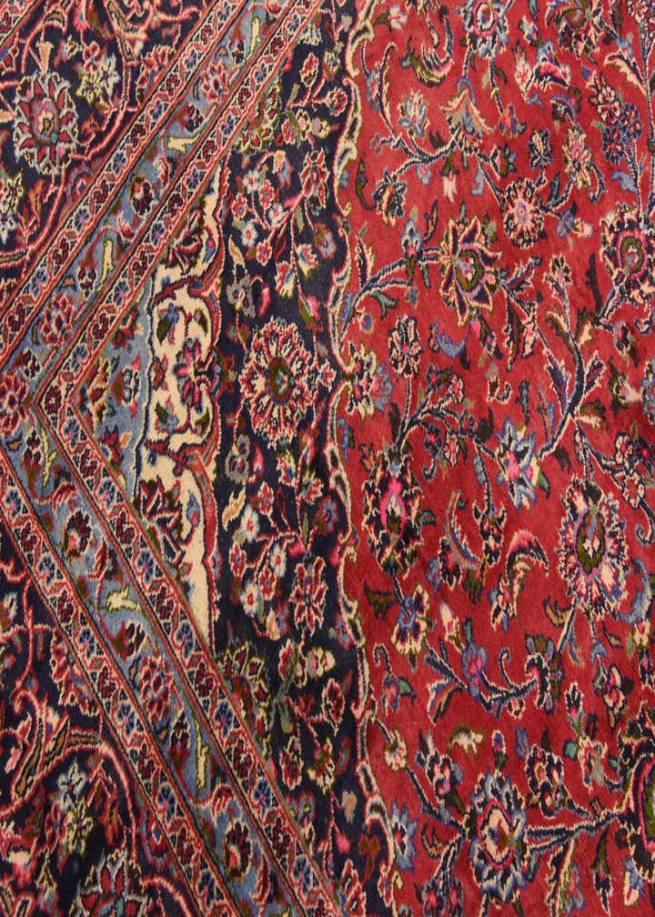 9' 9 x 12' 9 Hand Knotted Mashad Persian Wool Rug