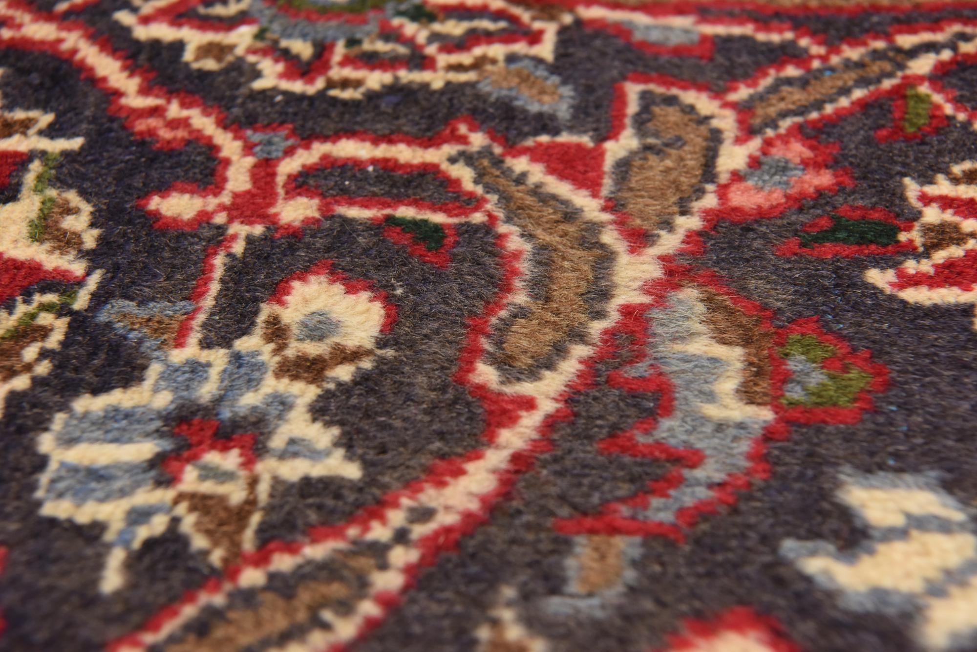 9' 9 x 12' 6 Hand Knotted Mashad Persian Wool Rug