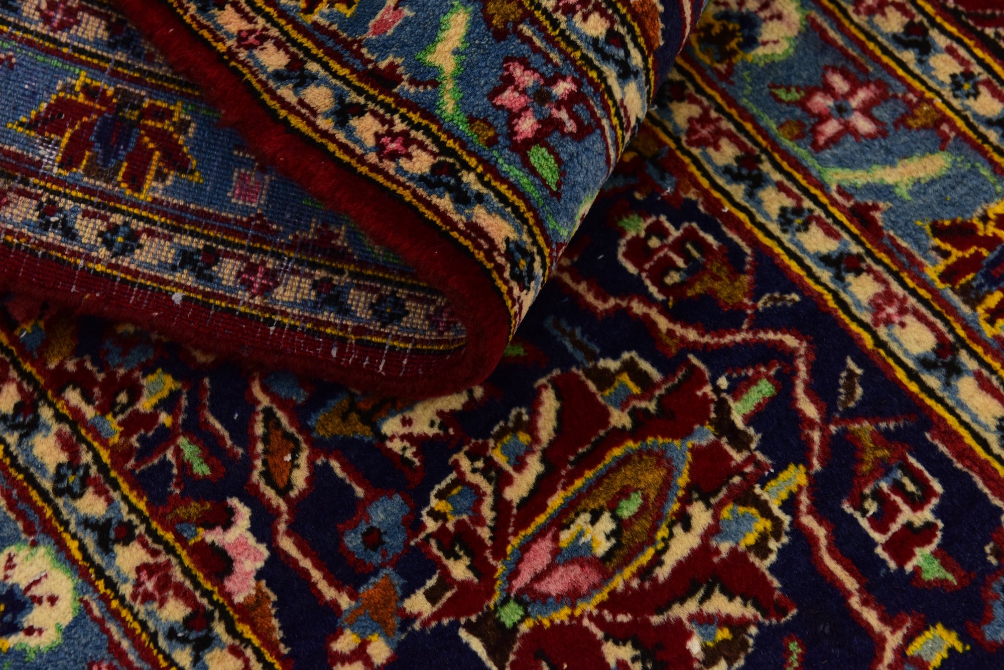 9' 10 x 13' 3 Hand Knotted Mashad Persian Wool Rug