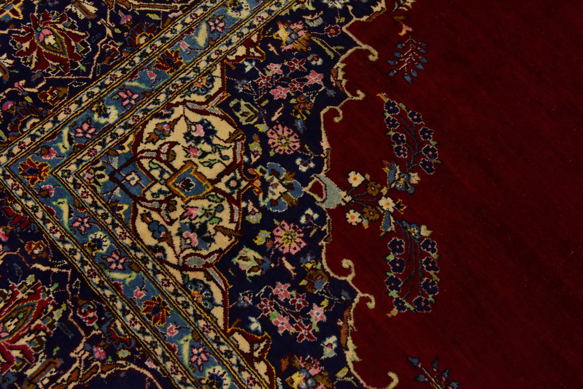 9' 10 x 13' 3 Hand Knotted Mashad Persian Wool Rug
