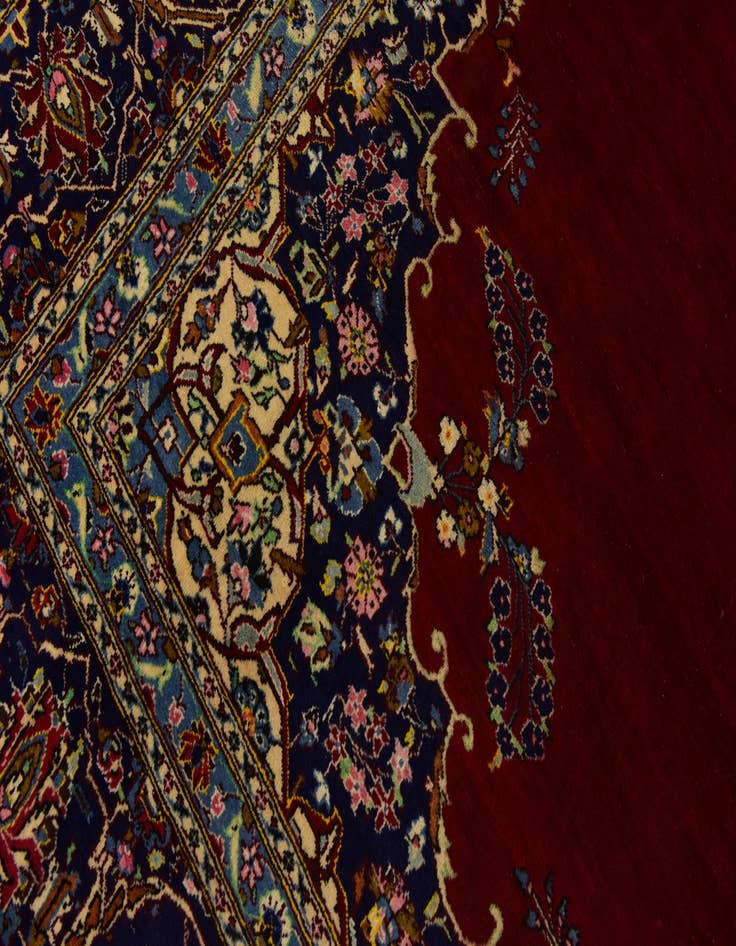 Detail image of 9' 10 x 13' 3 Hand Knotted Mashad Persian Wool Rug