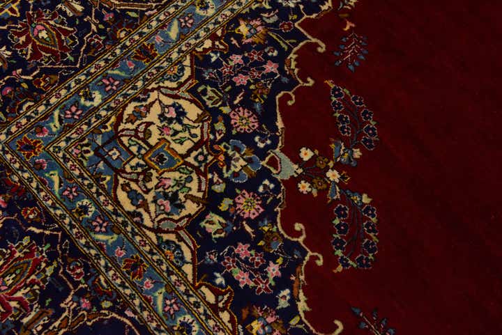 9' 10 x 13' 3 Hand Knotted Mashad Persian Wool Rug