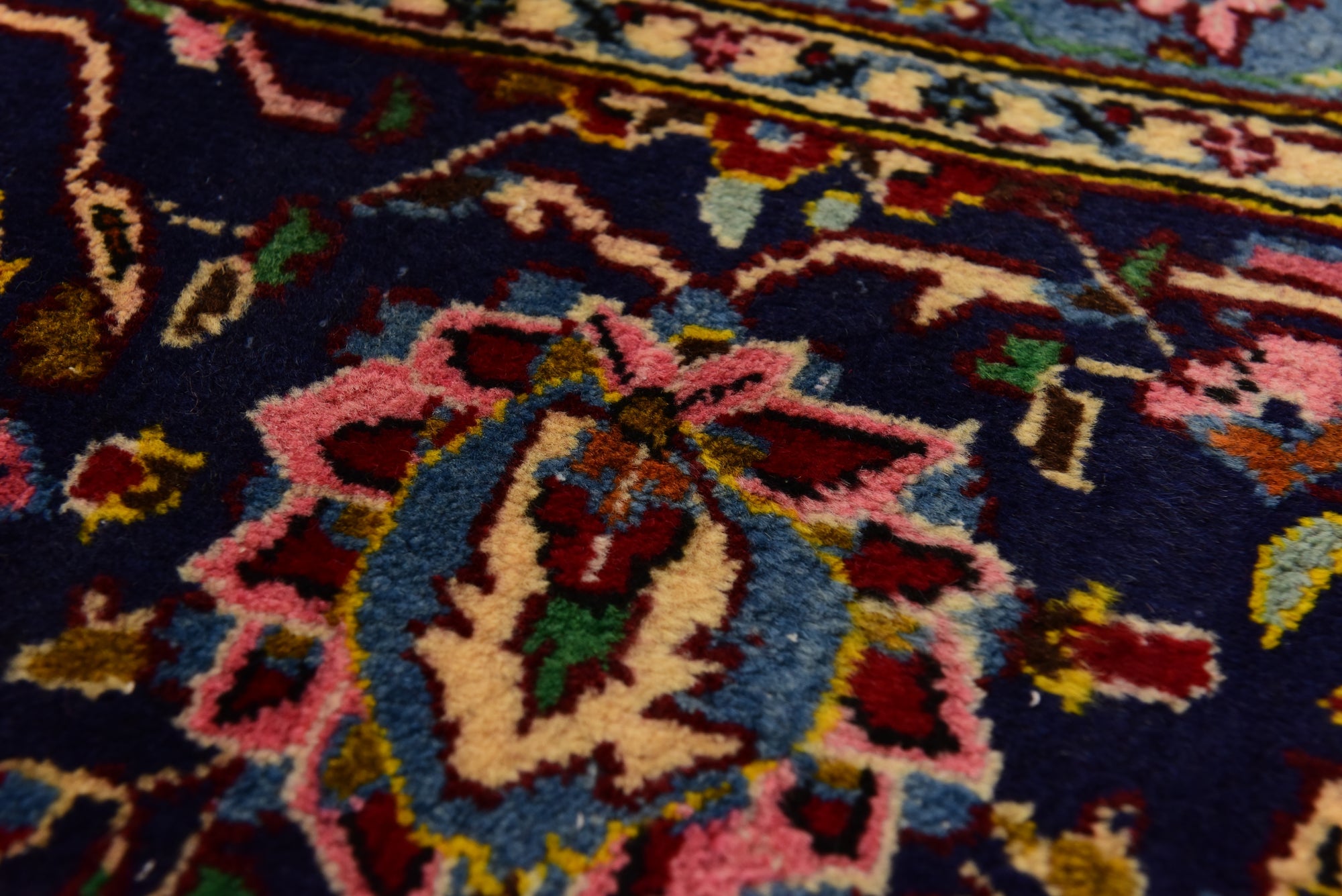 9' 10 x 13' 3 Hand Knotted Mashad Persian Wool Rug