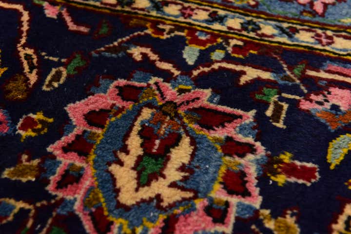 9' 10 x 13' 3 Hand Knotted Mashad Persian Wool Rug