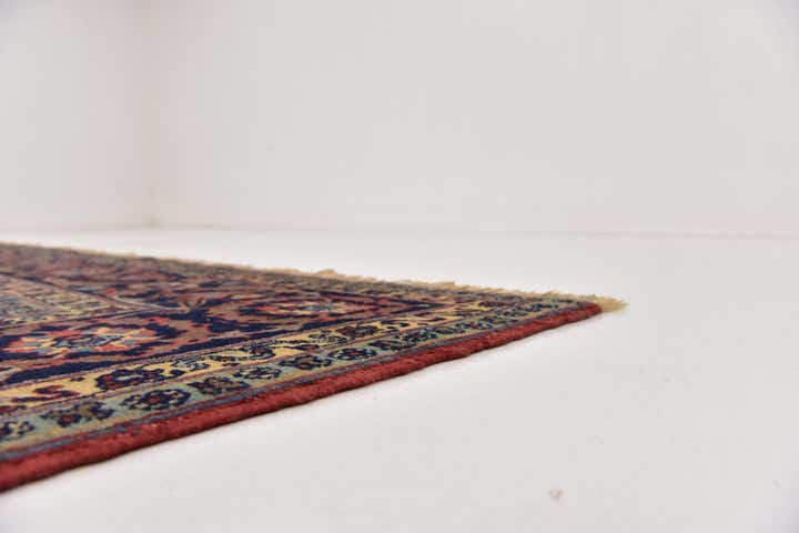 7' 7 x 11' 6 Hand Knotted Mashad Persian Wool Rug