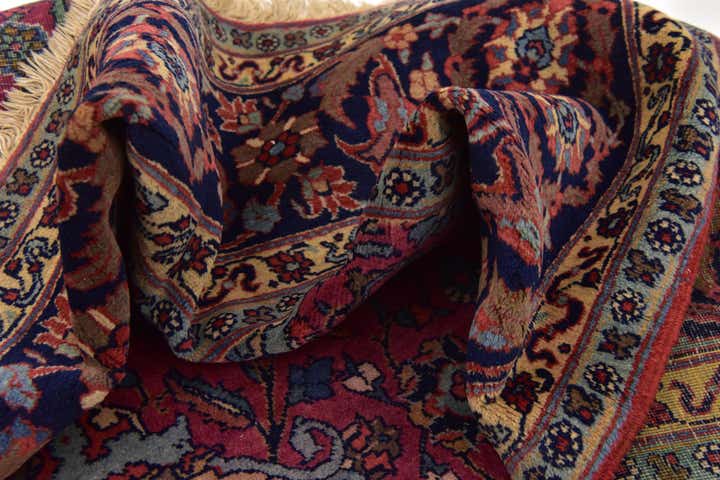 7' 7 x 11' 6 Hand Knotted Mashad Persian Wool Rug