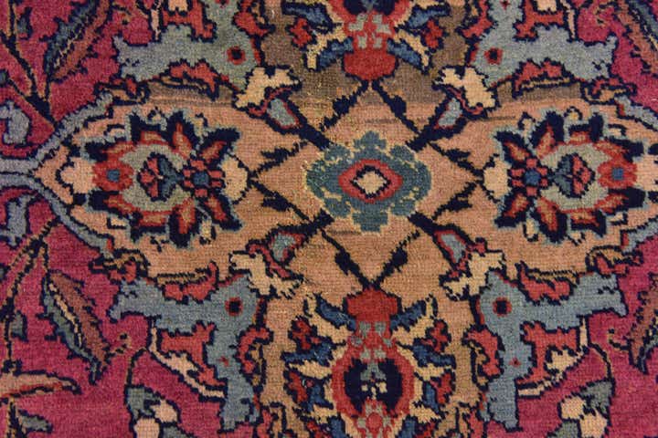 7' 7 x 11' 6 Hand Knotted Mashad Persian Wool Rug