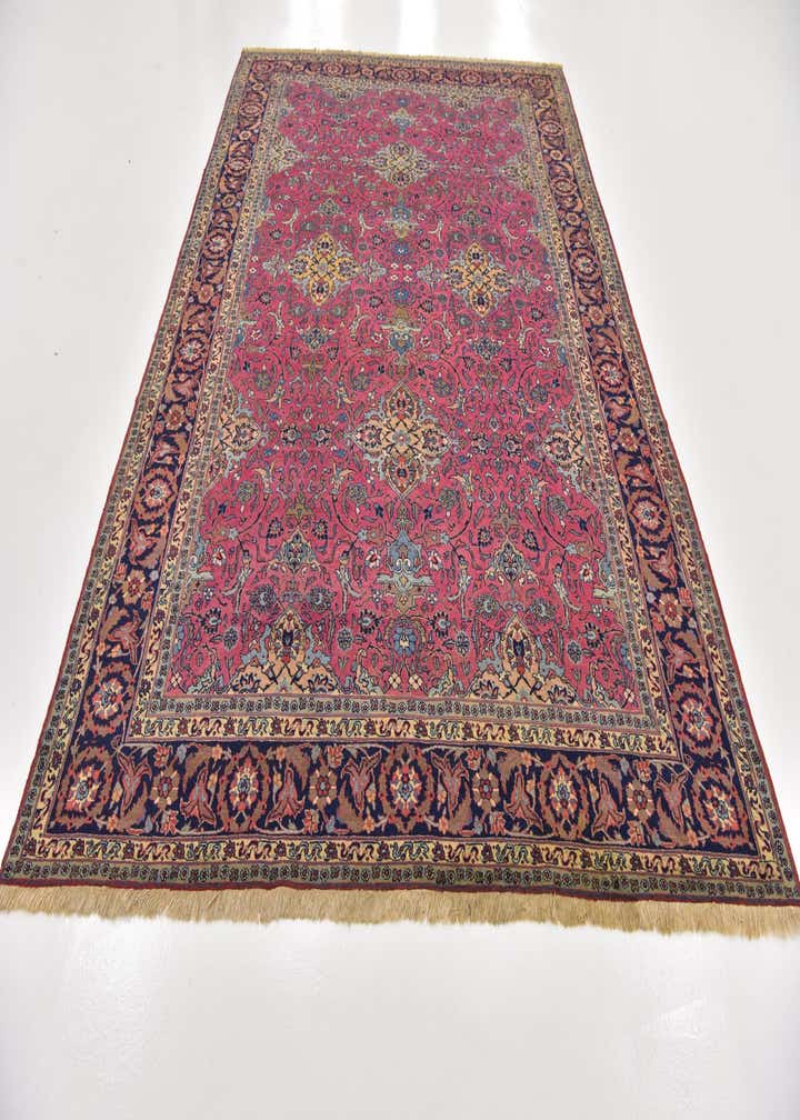 7' 7 x 11' 6 Hand Knotted Mashad Persian Wool Rug