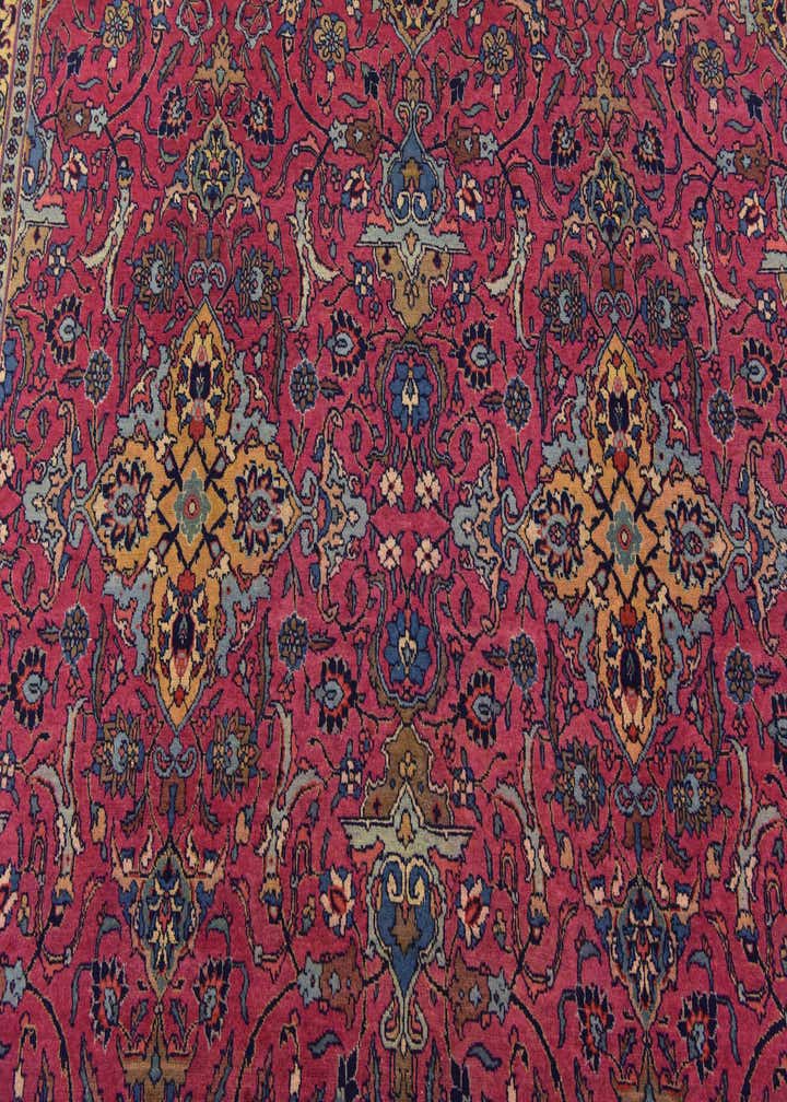 7' 7 x 11' 6 Hand Knotted Mashad Persian Wool Rug