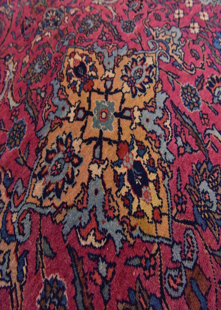 7' 7 x 11' 6 Hand Knotted Mashad Persian Wool Rug