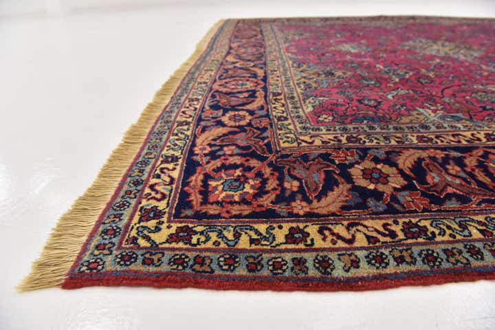 7' 7 x 11' 6 Hand Knotted Mashad Persian Wool Rug