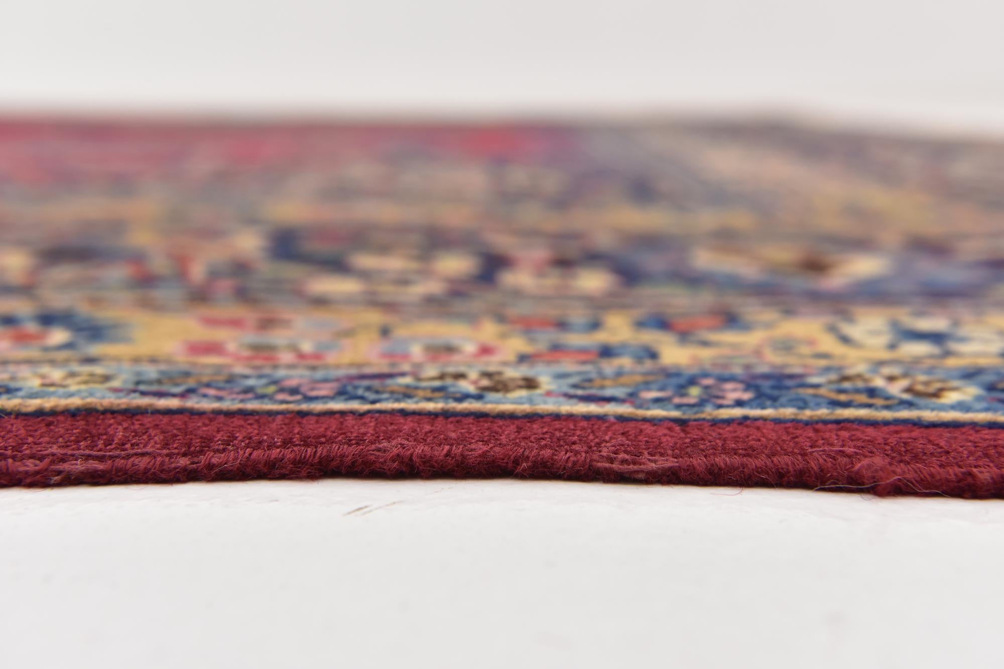 9' 10 x 13' Hand Knotted Mashad Persian Wool Rug