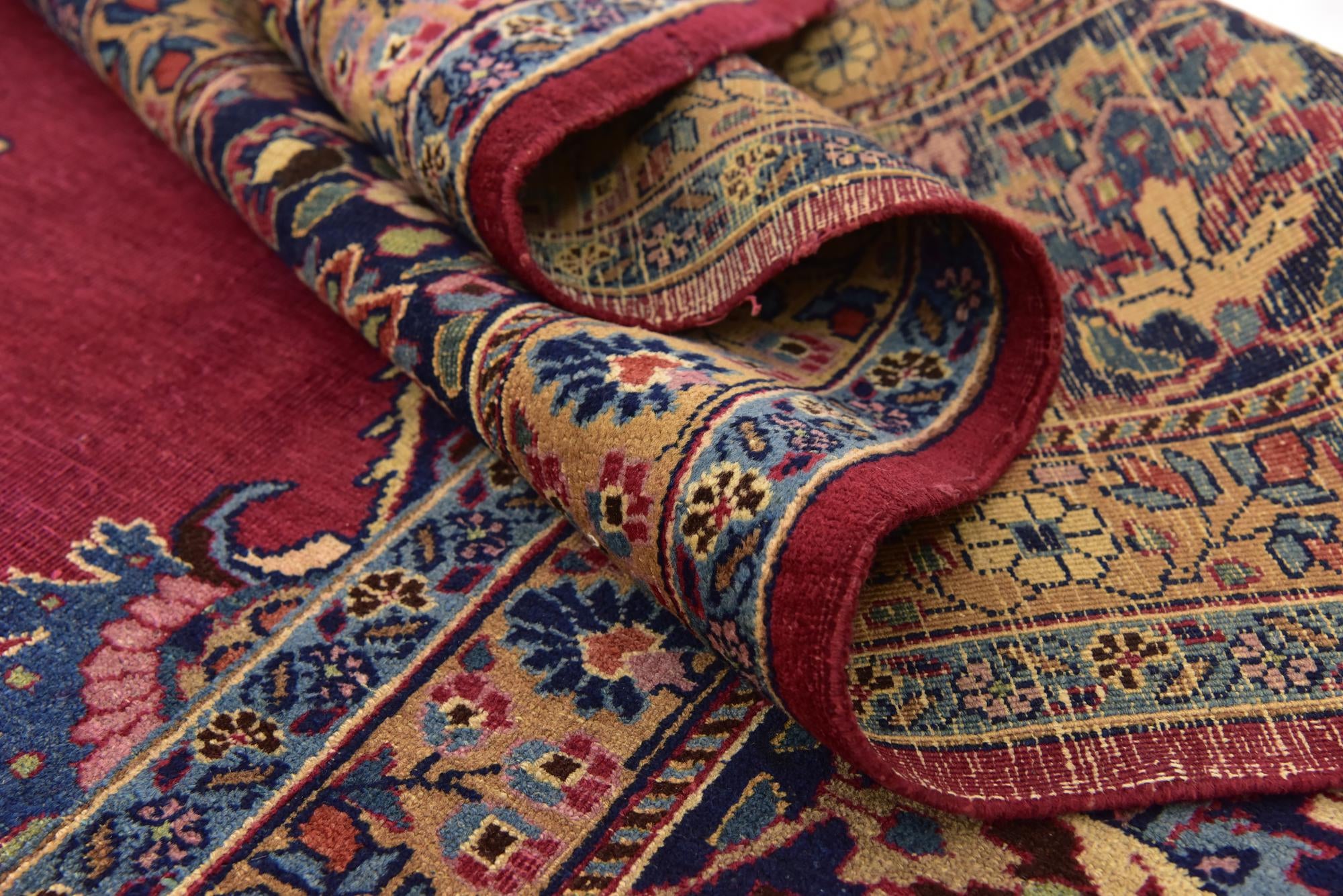9' 10 x 13' Hand Knotted Mashad Persian Wool Rug