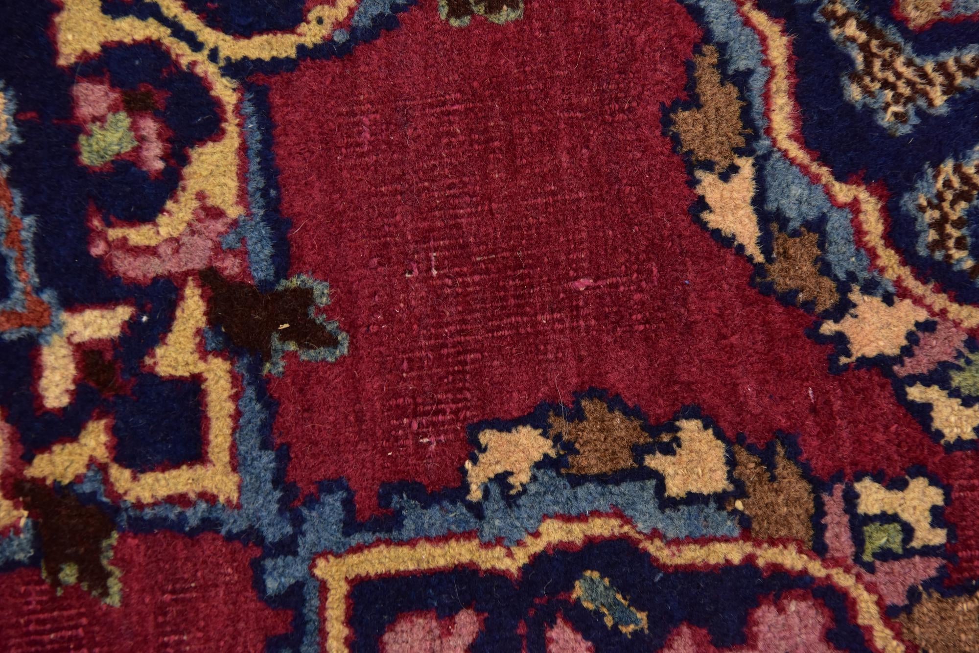 9' 10 x 13' Hand Knotted Mashad Persian Wool Rug