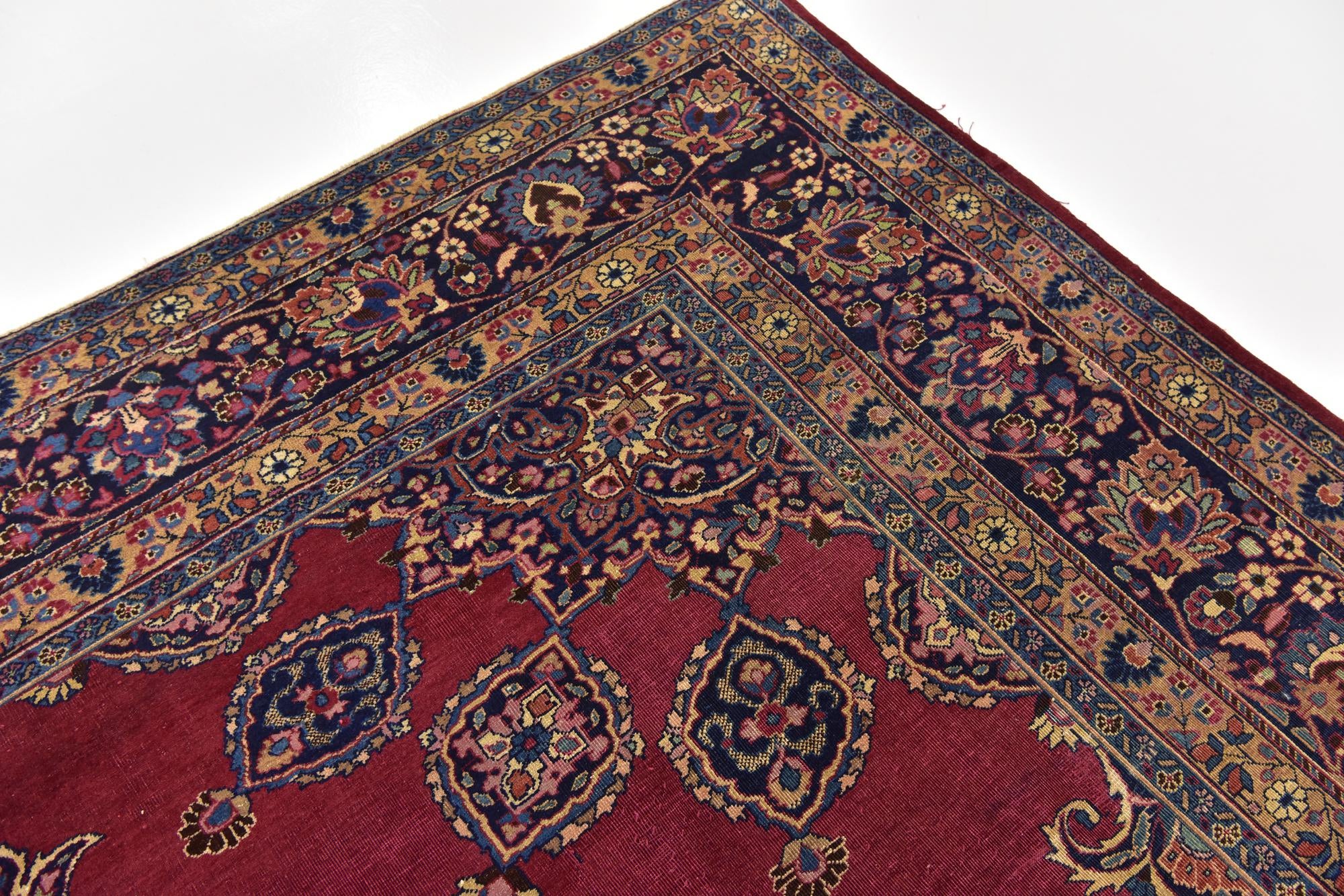 9' 10 x 13' Hand Knotted Mashad Persian Wool Rug