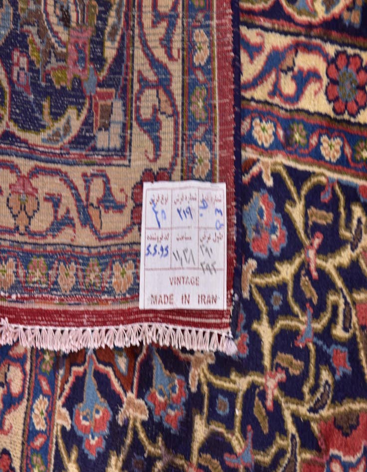 Detail image of 9' 7 x 12' 8 Hand Knotted Mashad Persian Wool Rug