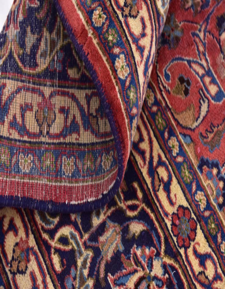Detail image of 9' 7 x 12' 8 Hand Knotted Mashad Persian Wool Rug